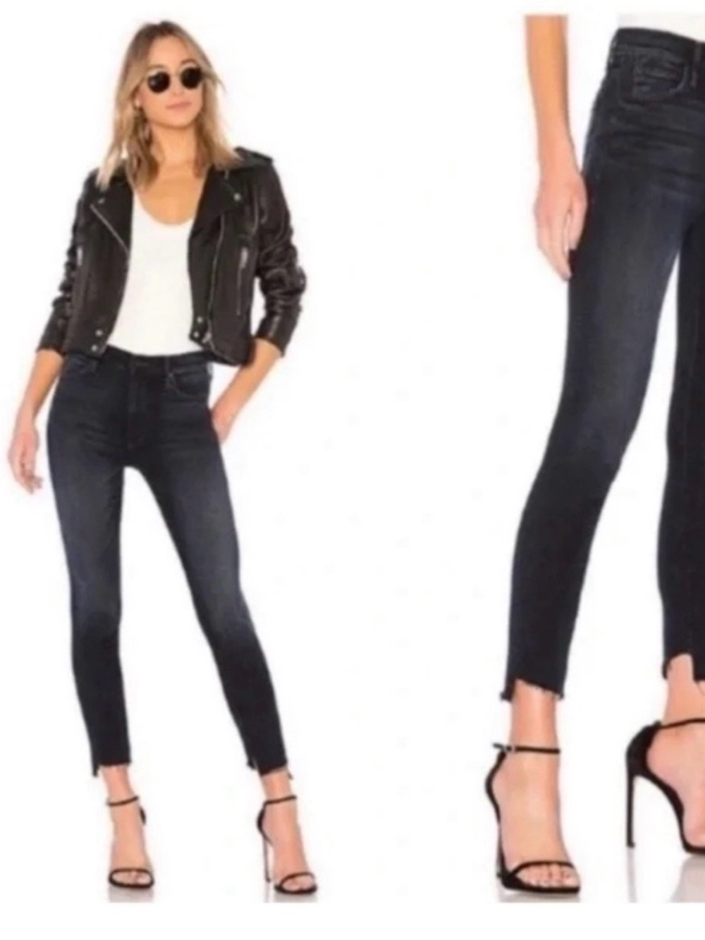 MOTHER Skinny High-Rise Black Jeans